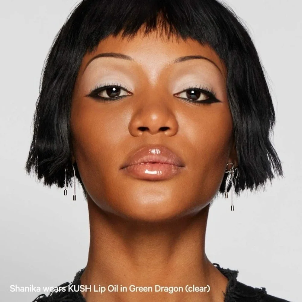 Milk Makeup KUSH Hydrating Sheer Lip Oil Green Dragon Sage/Peppermint Clear Tint